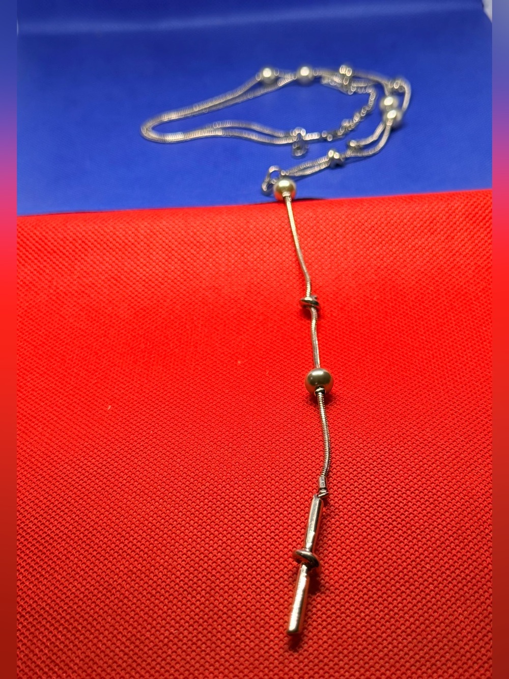 Kenneth Cole Silver long necklace